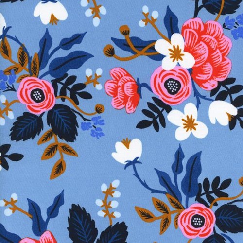 Birch Floral in Periwinkle RAYON