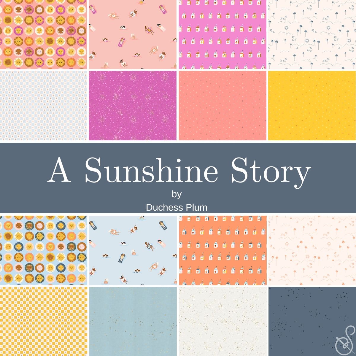 A Sunshine Story Fat Quarter Bundle | Duchess Plum | 16 FQs - Shade