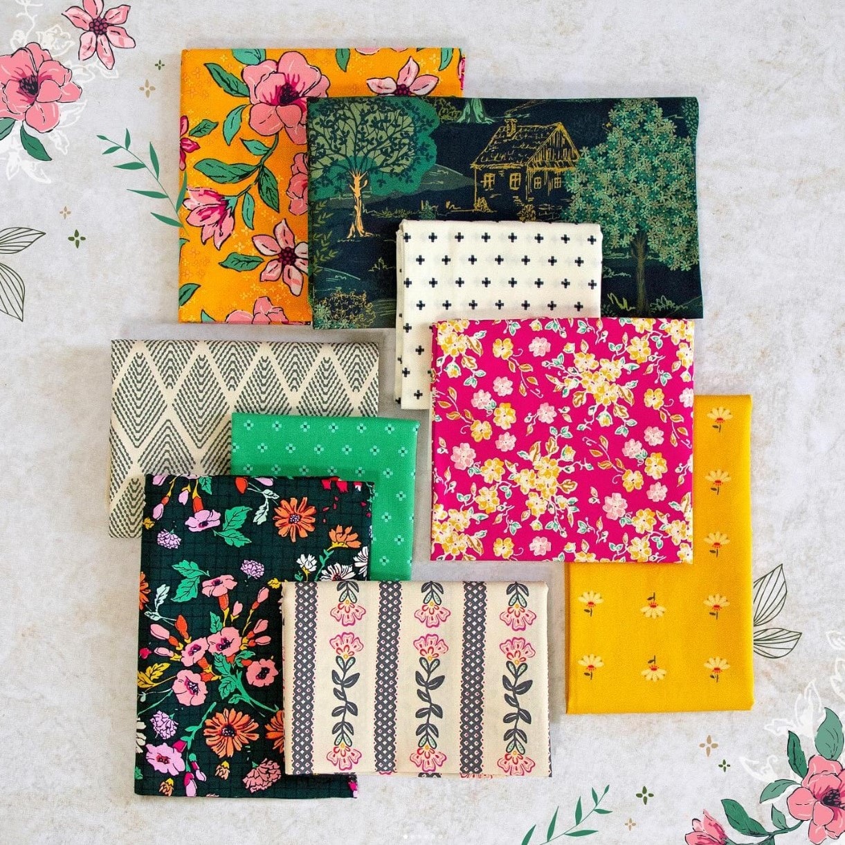 Abode Fat Quarter Bundle | Maureen Cracknell | 16 FQs