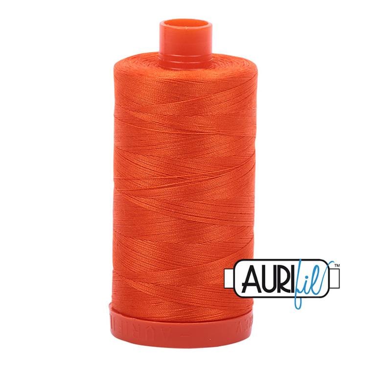 Aurifil 50wt Thread | 1422 Yards - Neon Orange 1104