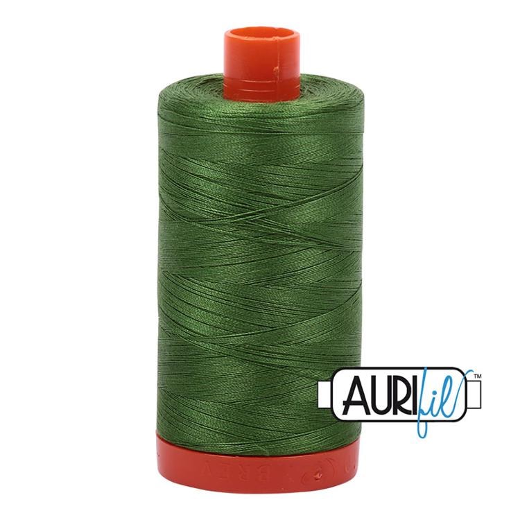 Aurifil 50wt Thread | 1422 Yards - Dk Grass Green 5018