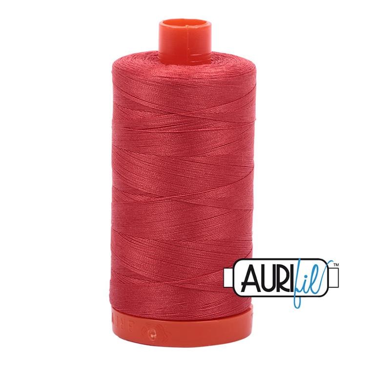 Aurifil 50wt Thread | 1422 Yards - Dk Red Orange 2255