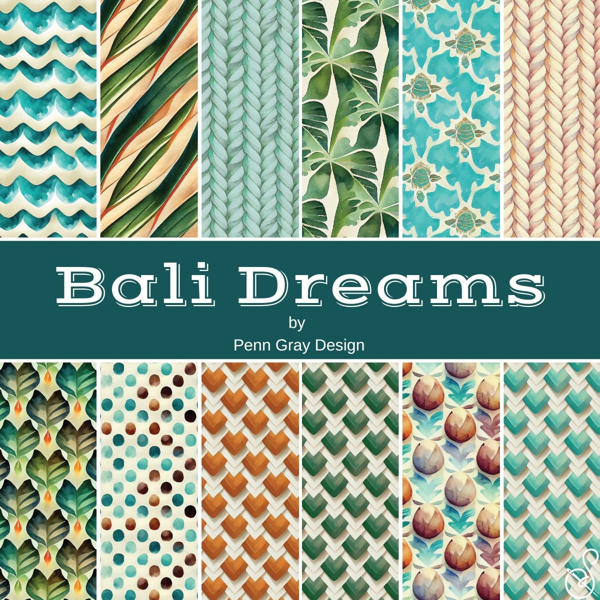 Bali Dreams Fat Quarter Bundle | Penn Gray Design | 12 FQs