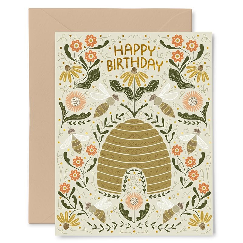 Bee Garden Note Card | Gingiber - Beehive Birthday