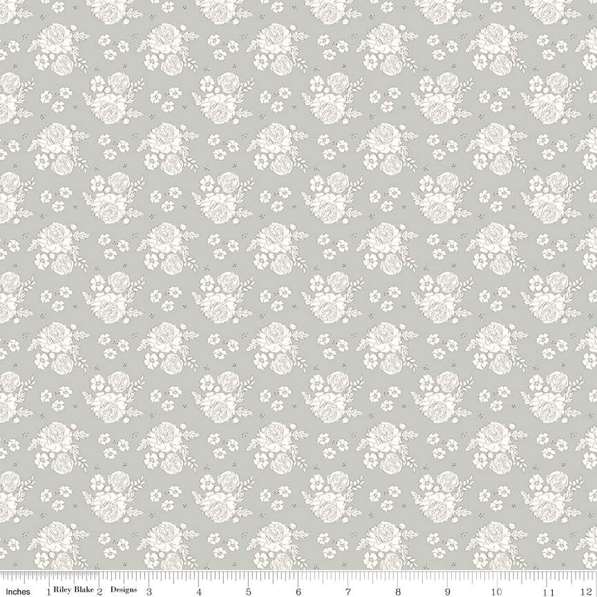BloomBerry Petite Flowers - Gray
