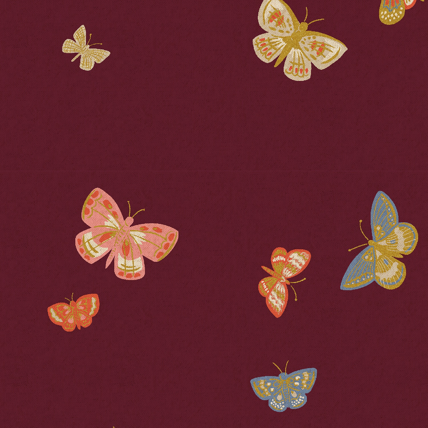 Butterfly House - Burgundy Metallic CANVAS