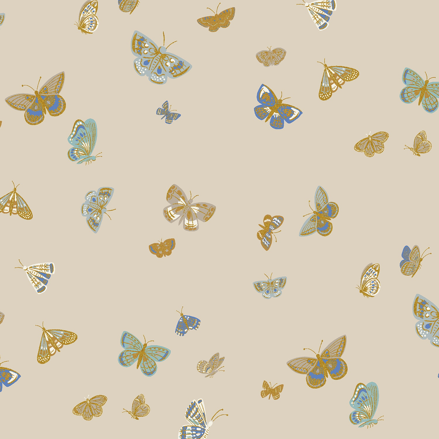 Butterfly House - Linen Metallic