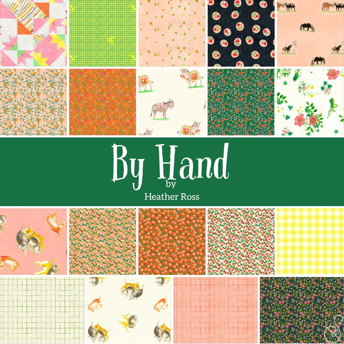 By Hand Fat Quarter Bundle | Heather Ross | 19 FQs