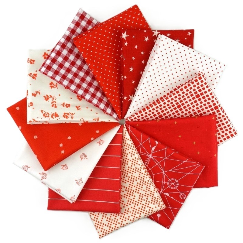 Color Play Candy Apple Red Fat Quarter Bundle