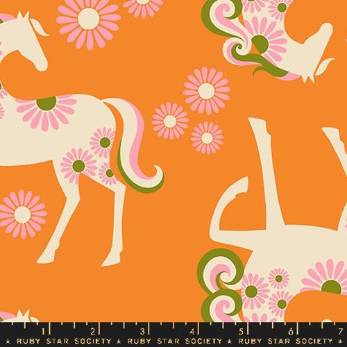 Carousel Horse - Burnt Orange CANVAS