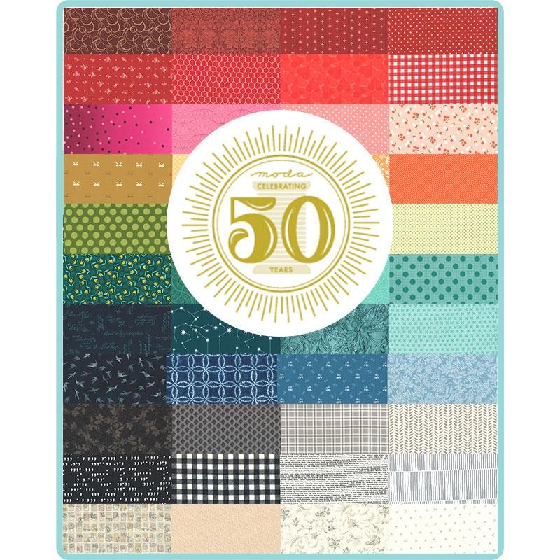 Celebrating 50 Years of Moda Half Yard Bundle | Moda Fabrics | 11 HYs