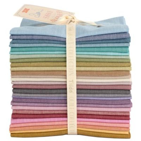 Chambray Basics Fat Quarter Bundle | Tilda Fabrics - 28 FQs