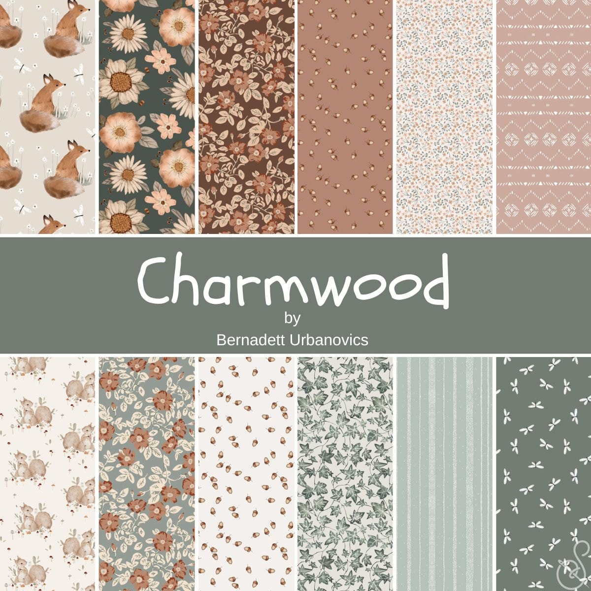 Charmwood Fat Quarter Bundle | Bernadett Urbanovics | 12 FQs