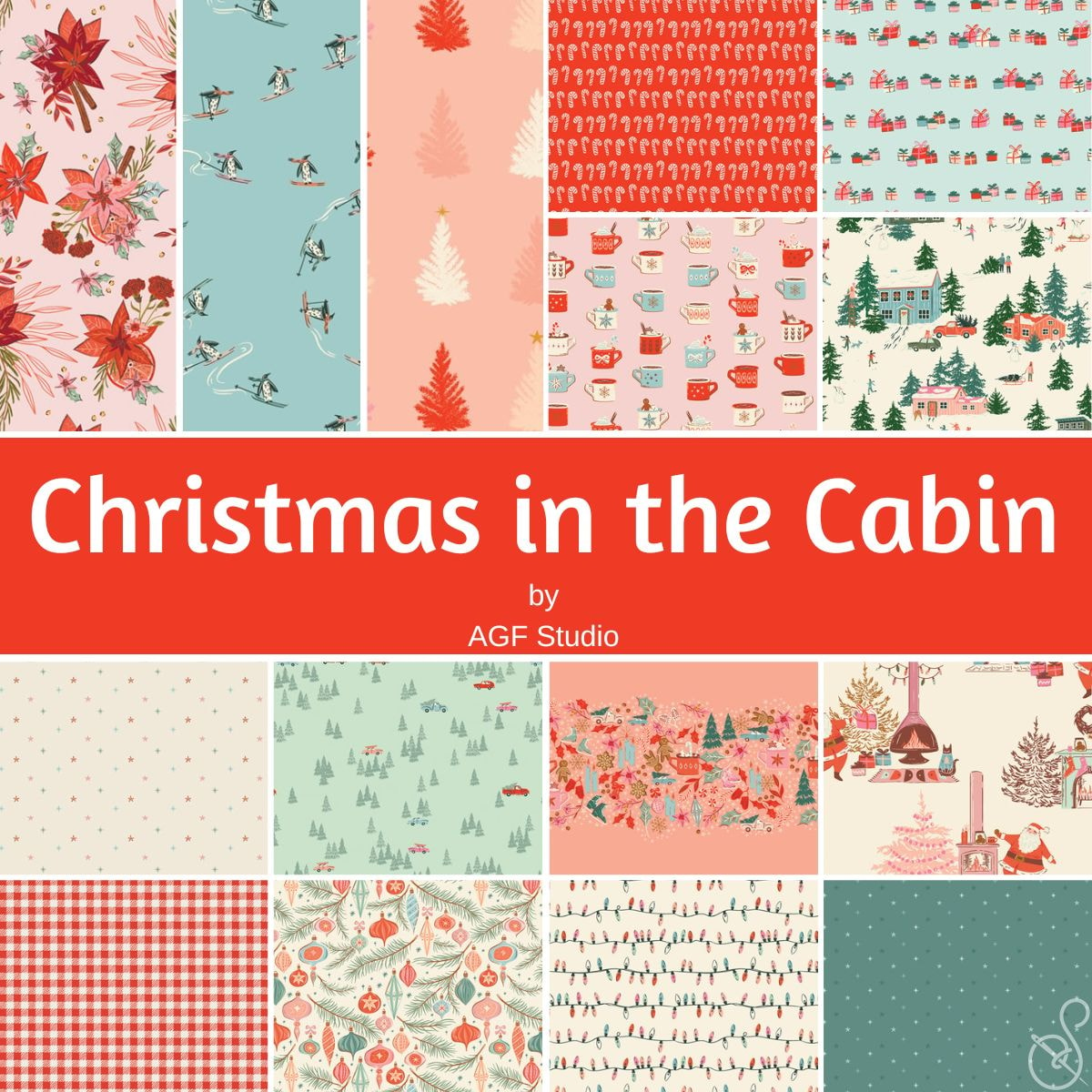 Christmas in the Cabin Layer Cake | AGF Studio | 42 PCs