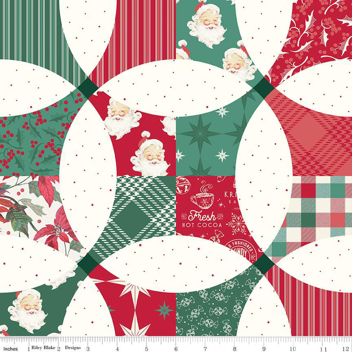 Christmas Petals Cheater Print - Multi