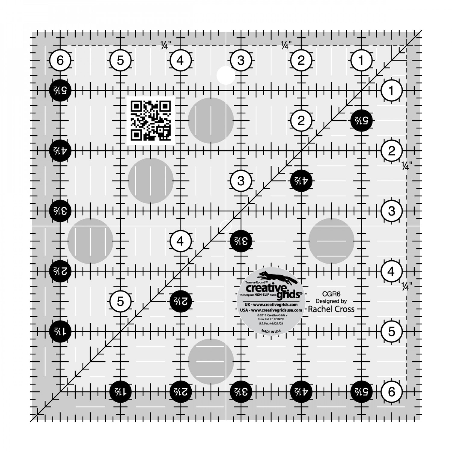 Creative Grids Quilt Ruler - 6-1/2in Square