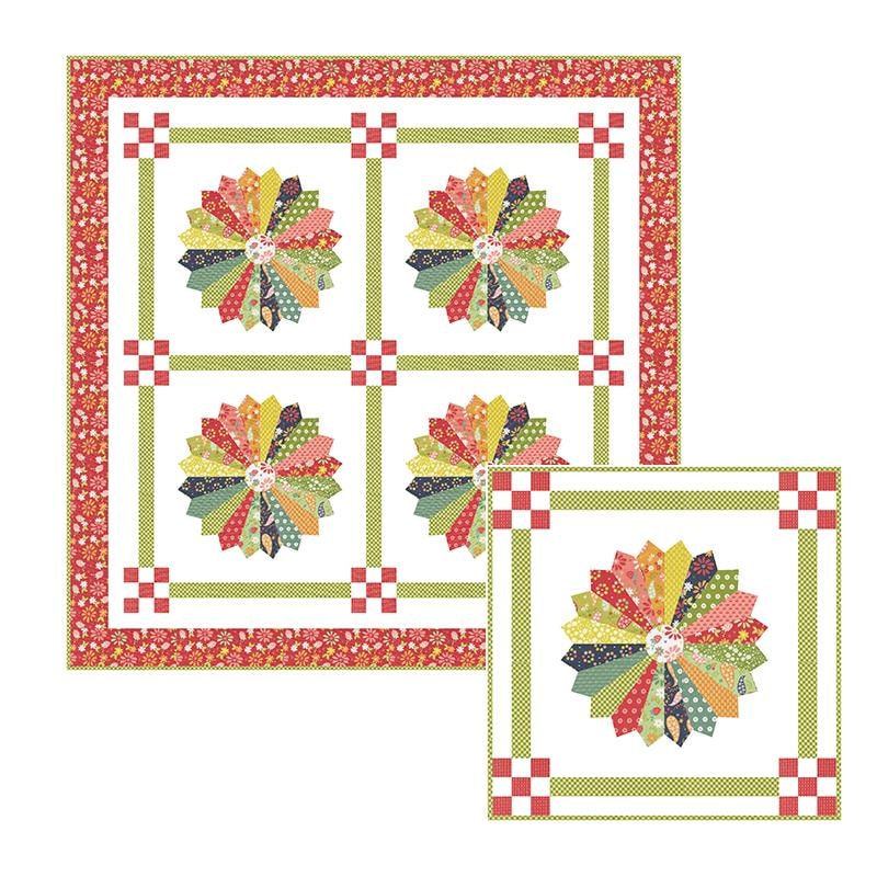 Dresden Wallhanging Quilt and Pillow Kit | Raspberry Summer | Sherri & Chelsi