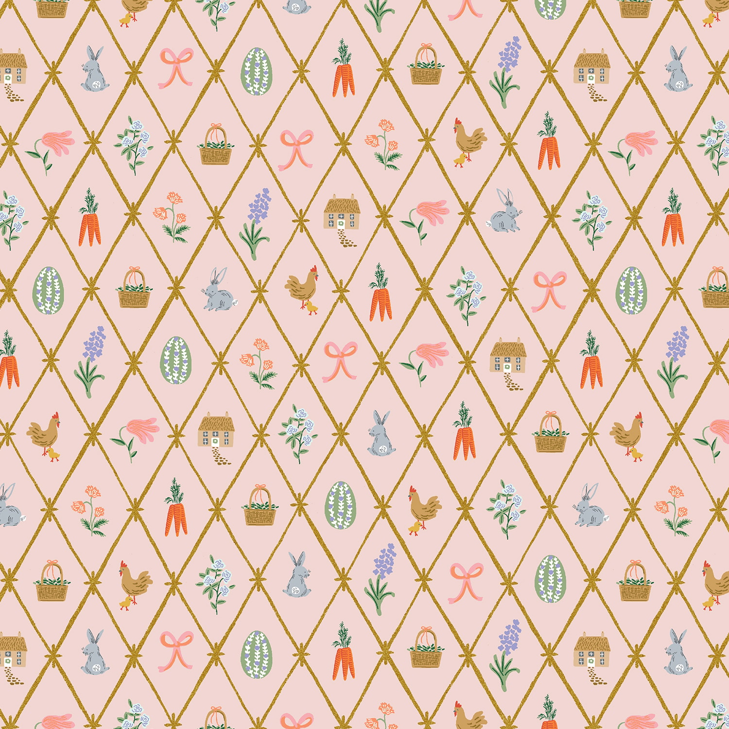 Easter Lattice - Blush Metallic