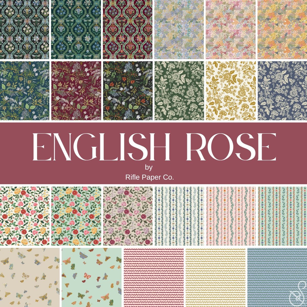 English Rose Fat Quarter Bundle | Rifle Paper Co. | 23 FQs