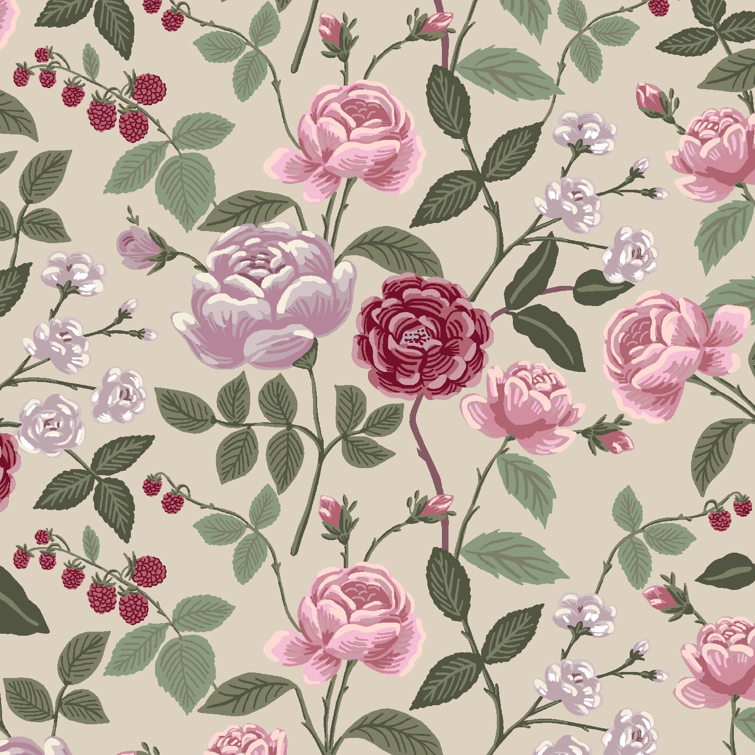 English Roses - Plum RAYON