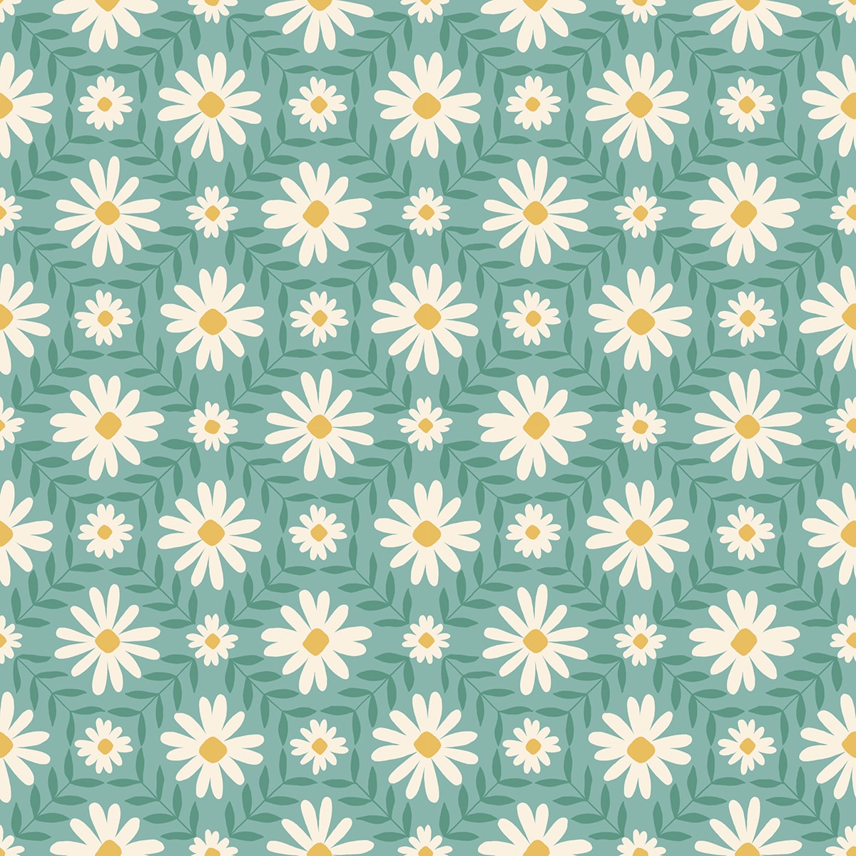 Floral Endpaper - Water