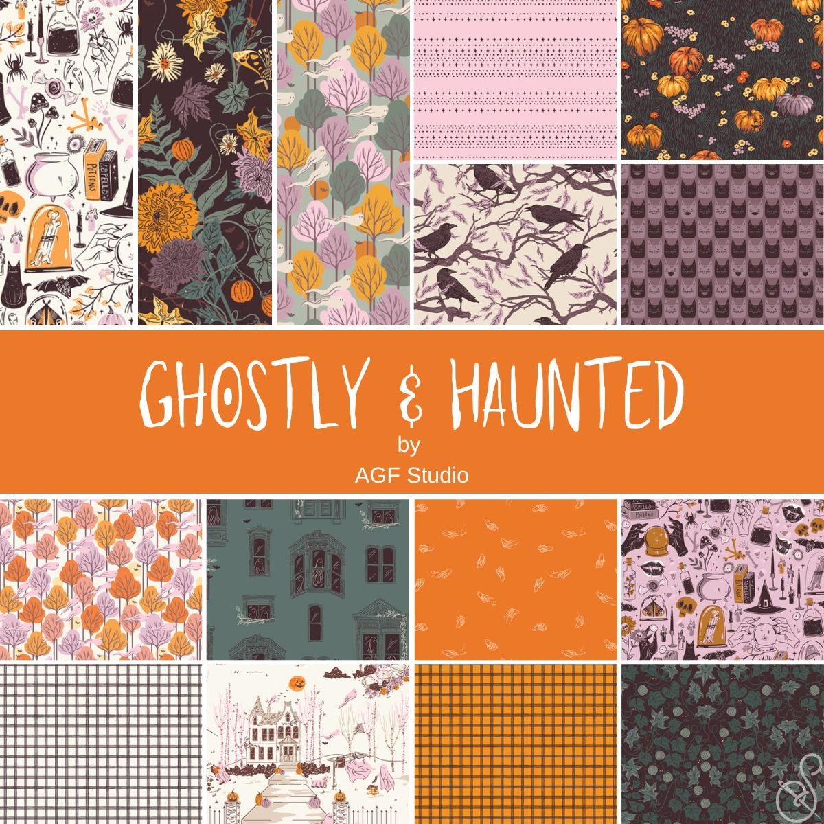 Ghostly & Haunted Fat Quarter Bundle | AGF Studio | 15 FQs