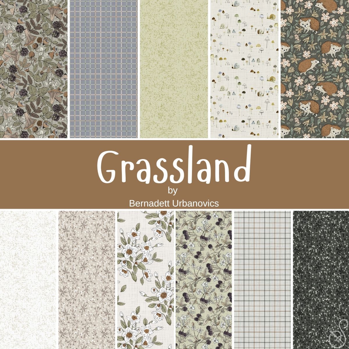 Grassland Fat Quarter Bundle | Bernadett Urbanovics | 11 FQs