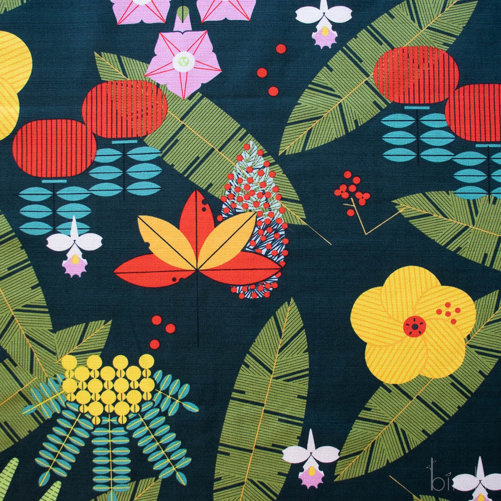 Hawaiian Foliage - Multi BARKCLOTH