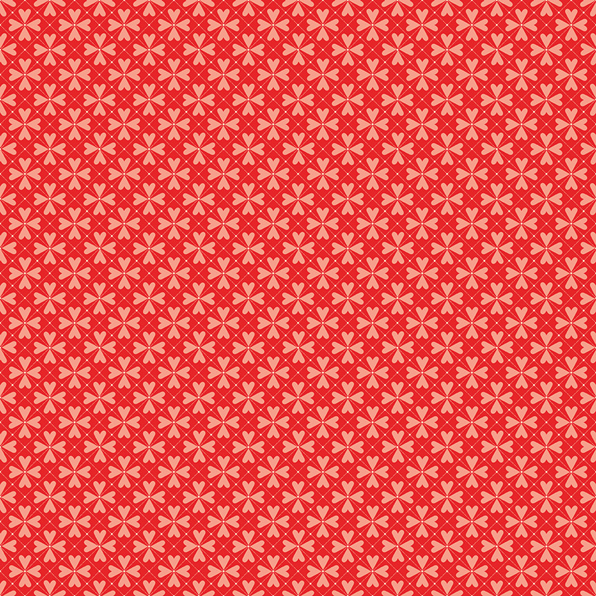 Hearts Grid - Red