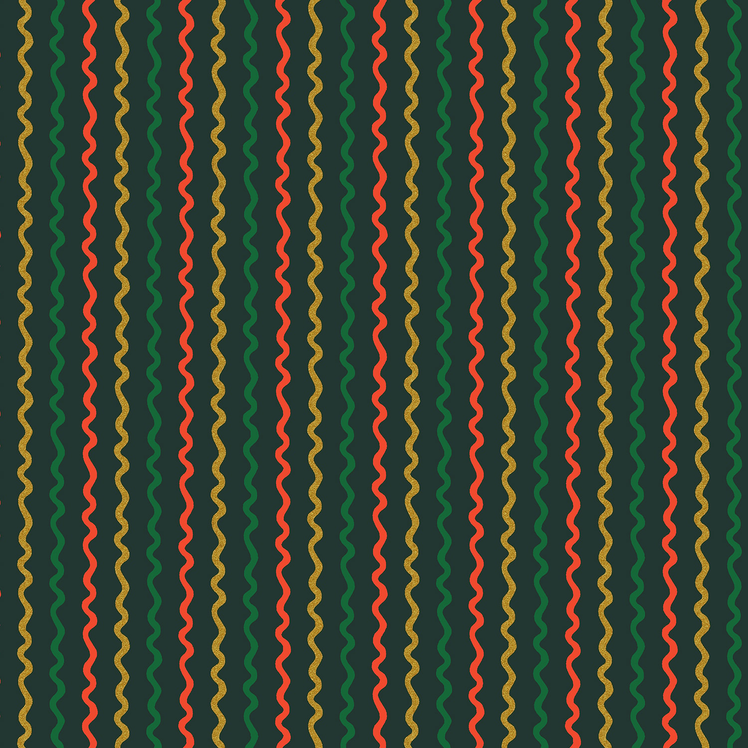 Holiday Classics Ribbon Stripe - Evergreen Metallic