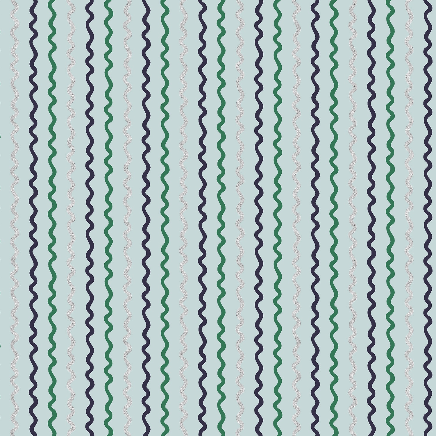 Holiday Classics Ribbon Stripe - Mint Metallic