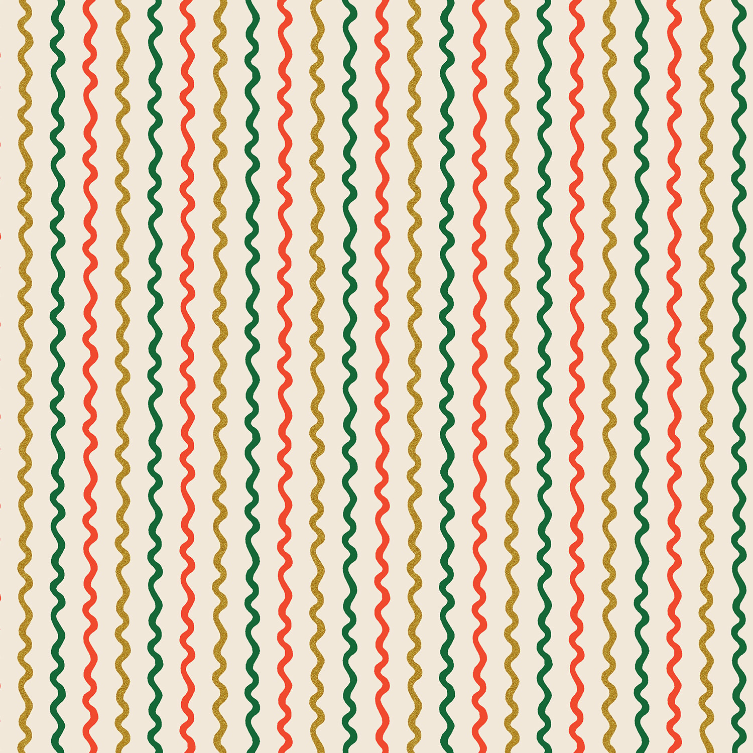 Holiday Classics Ribbon Stripe - Cream Metallic