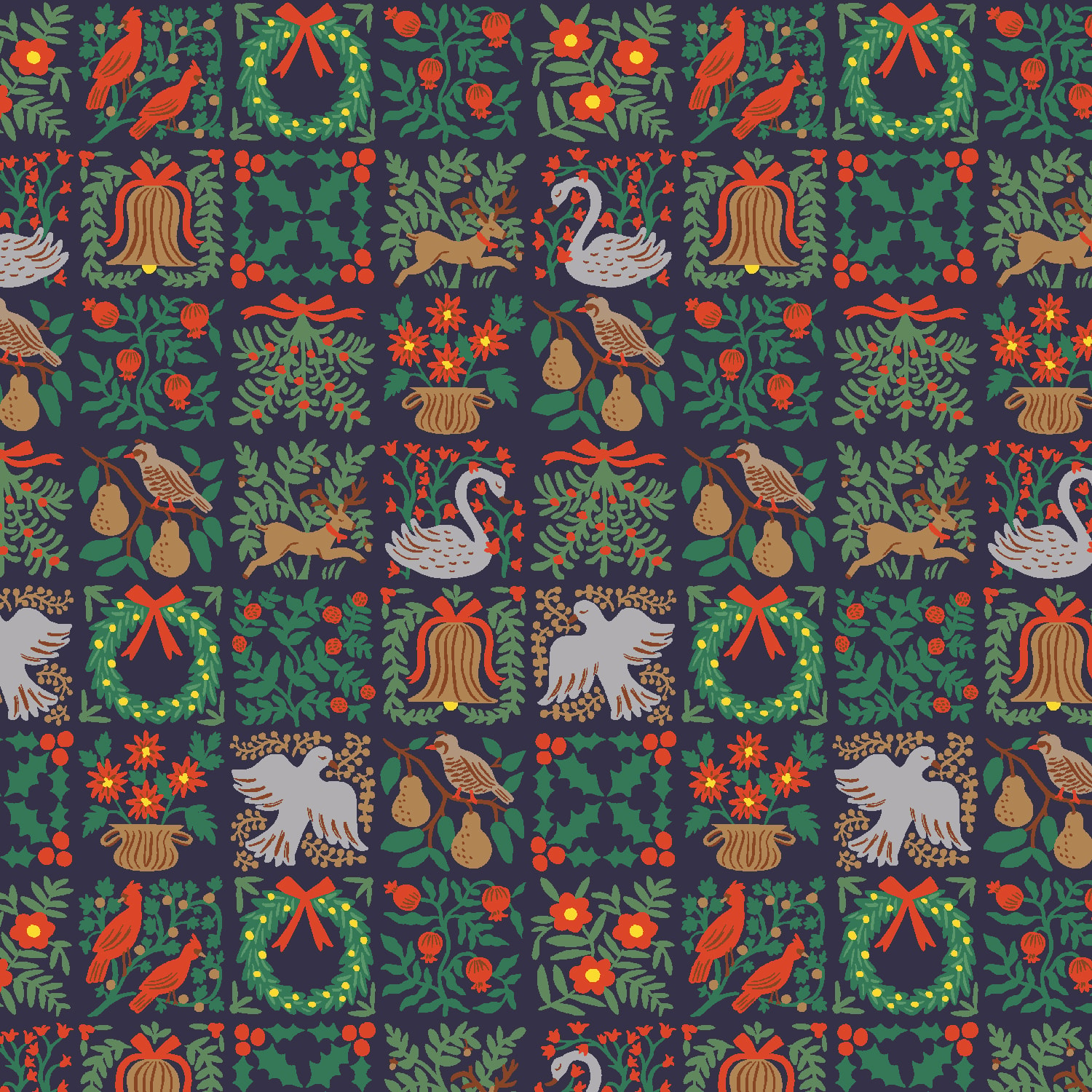 Holiday Tapestry Small - Navy