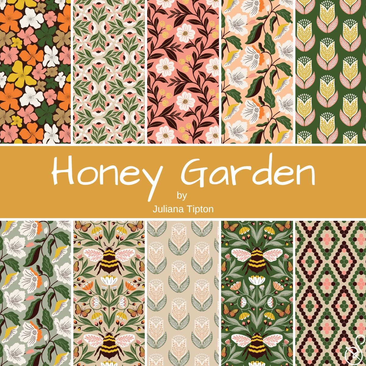 Honey Garden Fat Quarter Bundle | Juliana Tipton | 10 FQs