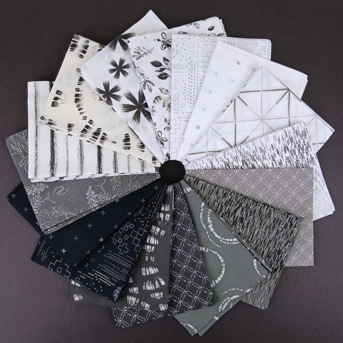 InkPerfect: Carbon Edition Fat Quarter Bundle | AGF Studio  | 16 FQs