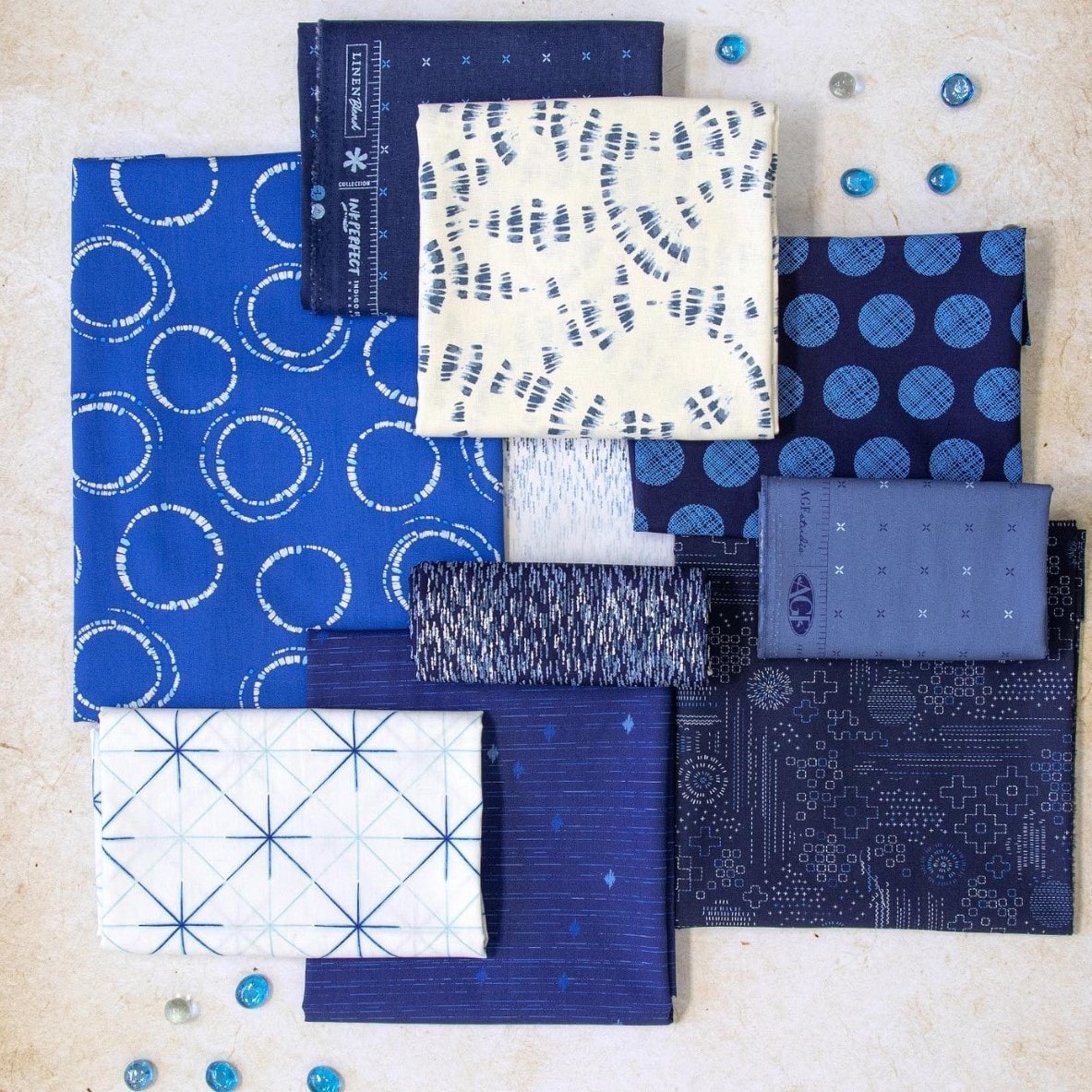 InkPerfect: Indigo Edition Half Yard Bundle | AGF Studio | 16 SKUs