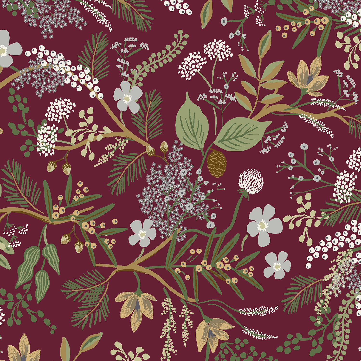 Juniper Forest - Burgundy RAYON