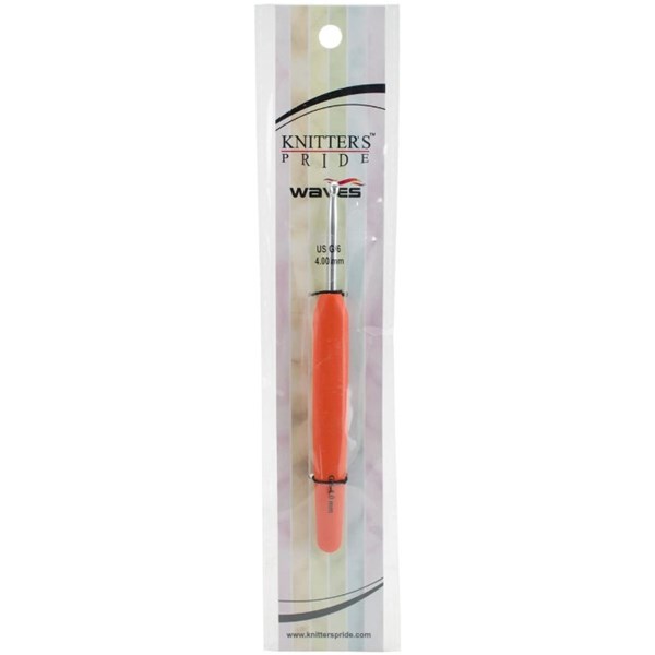 Knitter's Pride Waves Crochet Hook - US G | 4mm Tangerine