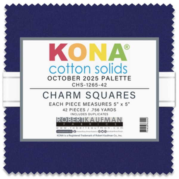 Kona Cotton 2025 Palette Charm Pack | 42 PCs - October