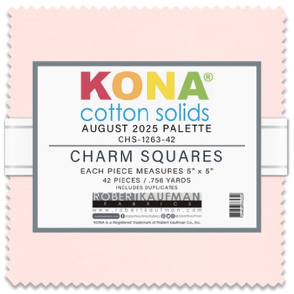 Kona Cotton 2025 Palette Charm Pack | 42 PCs - August