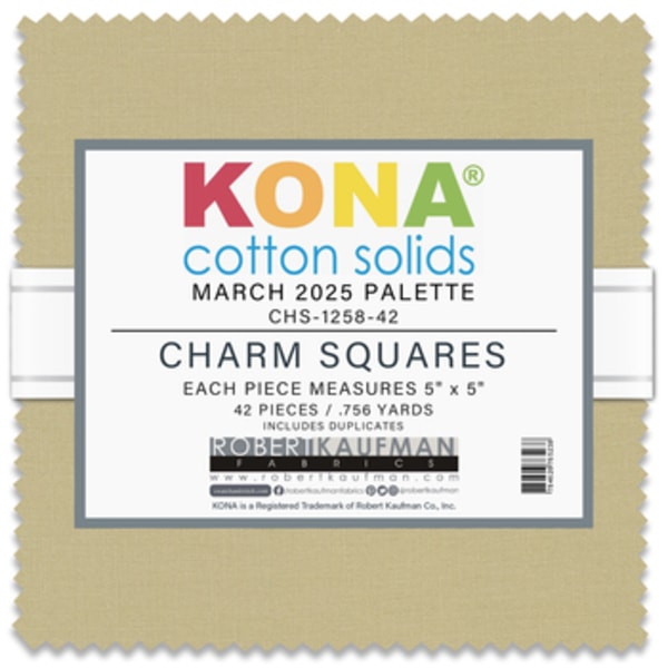 Kona Cotton 2025 Palette Charm Pack | 42 PCs - March