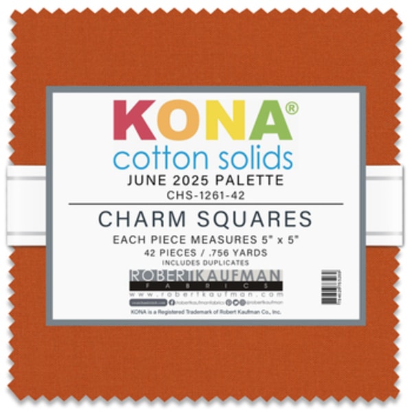 Kona Cotton 2025 Palette Charm Pack | 42 PCs - June