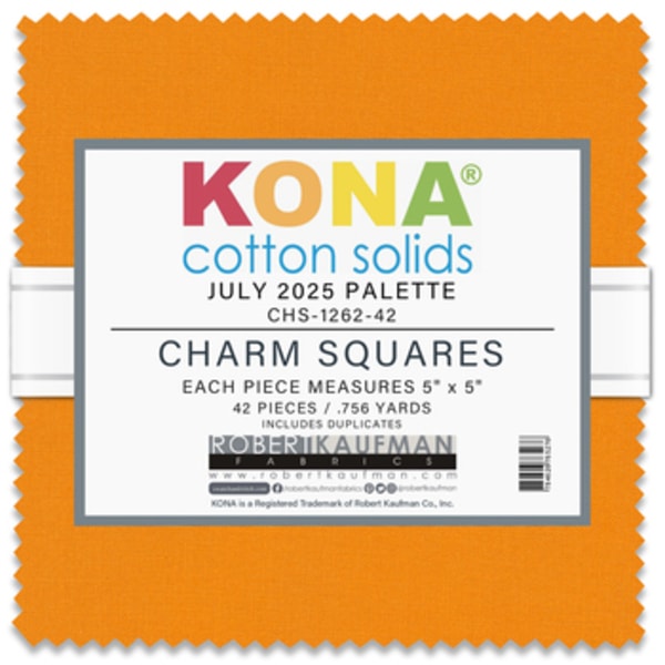 Kona Cotton 2025 Palette Charm Pack | 42 PCs - July