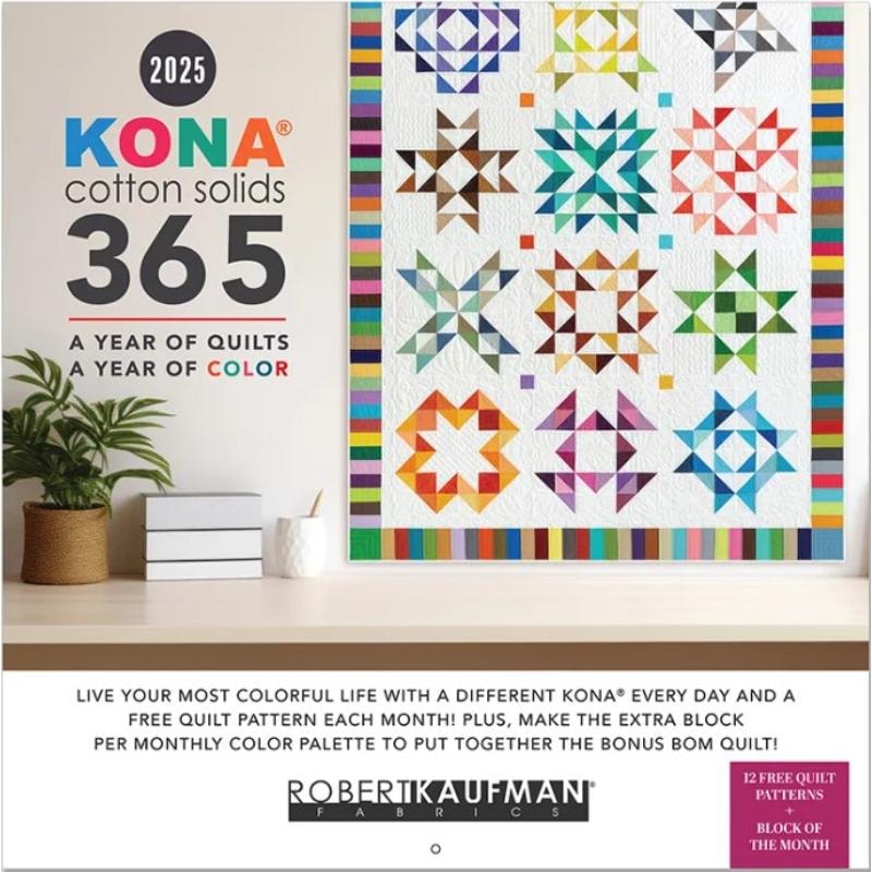 Kona Cotton Solids 2025 Wall Calendar