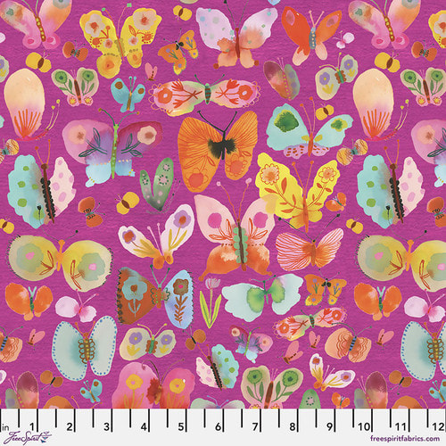 Large Butterflies Delight - Magenta