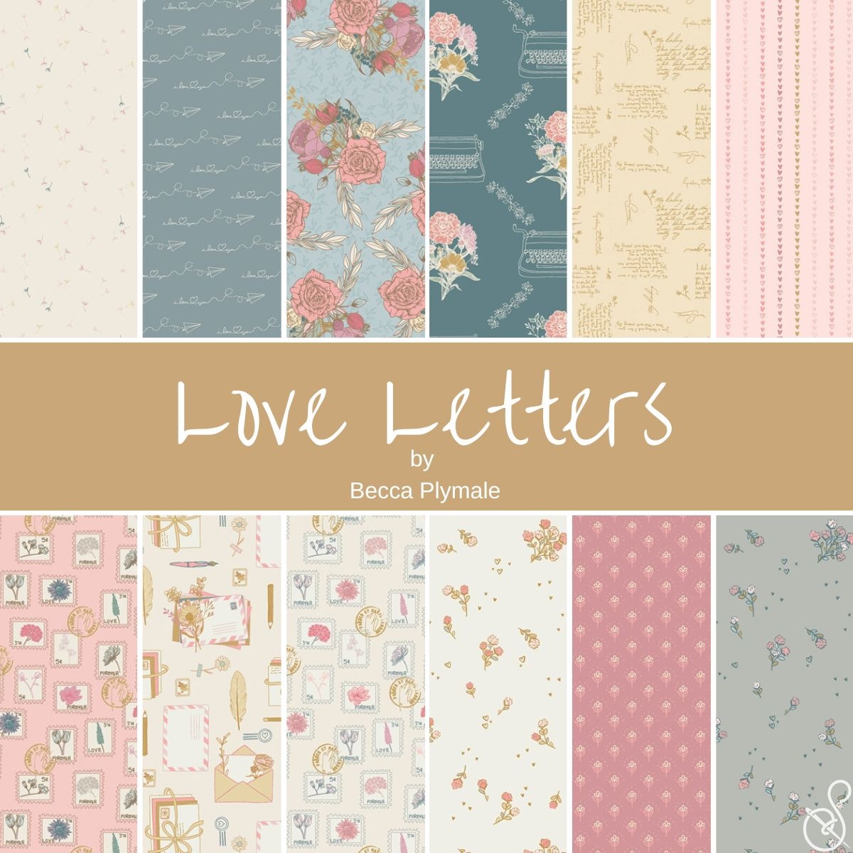 Love Letters Fat Quarter Bundle | Becca Plymale | 12 FQs