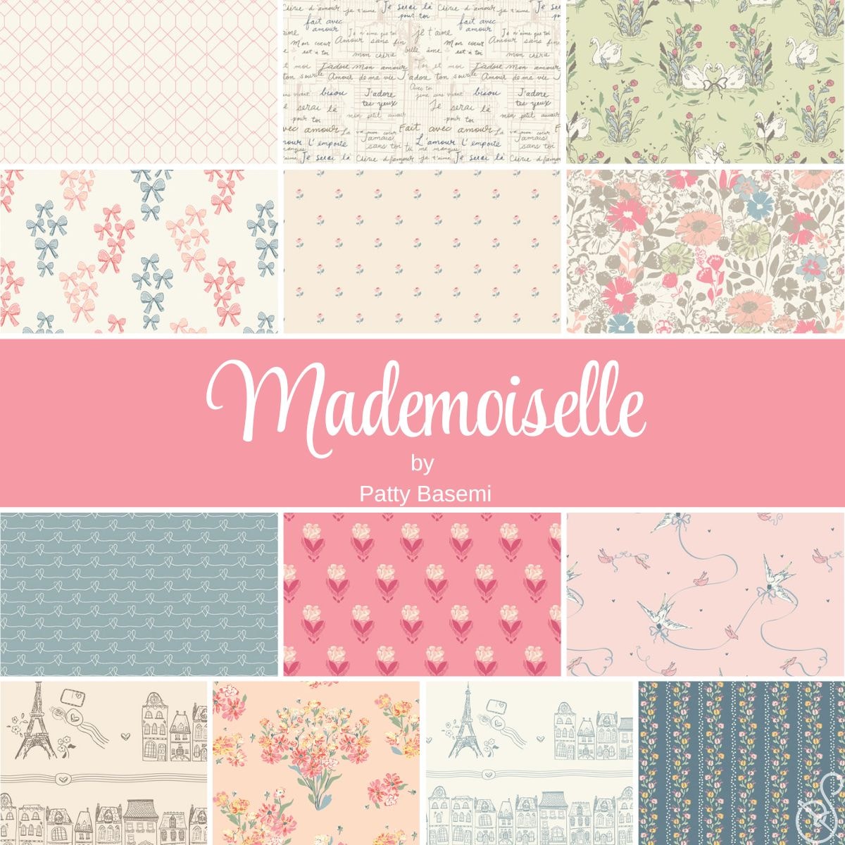 Mademoiselle Fat Quarter Bundle | Patty Basemi | 13 FQs