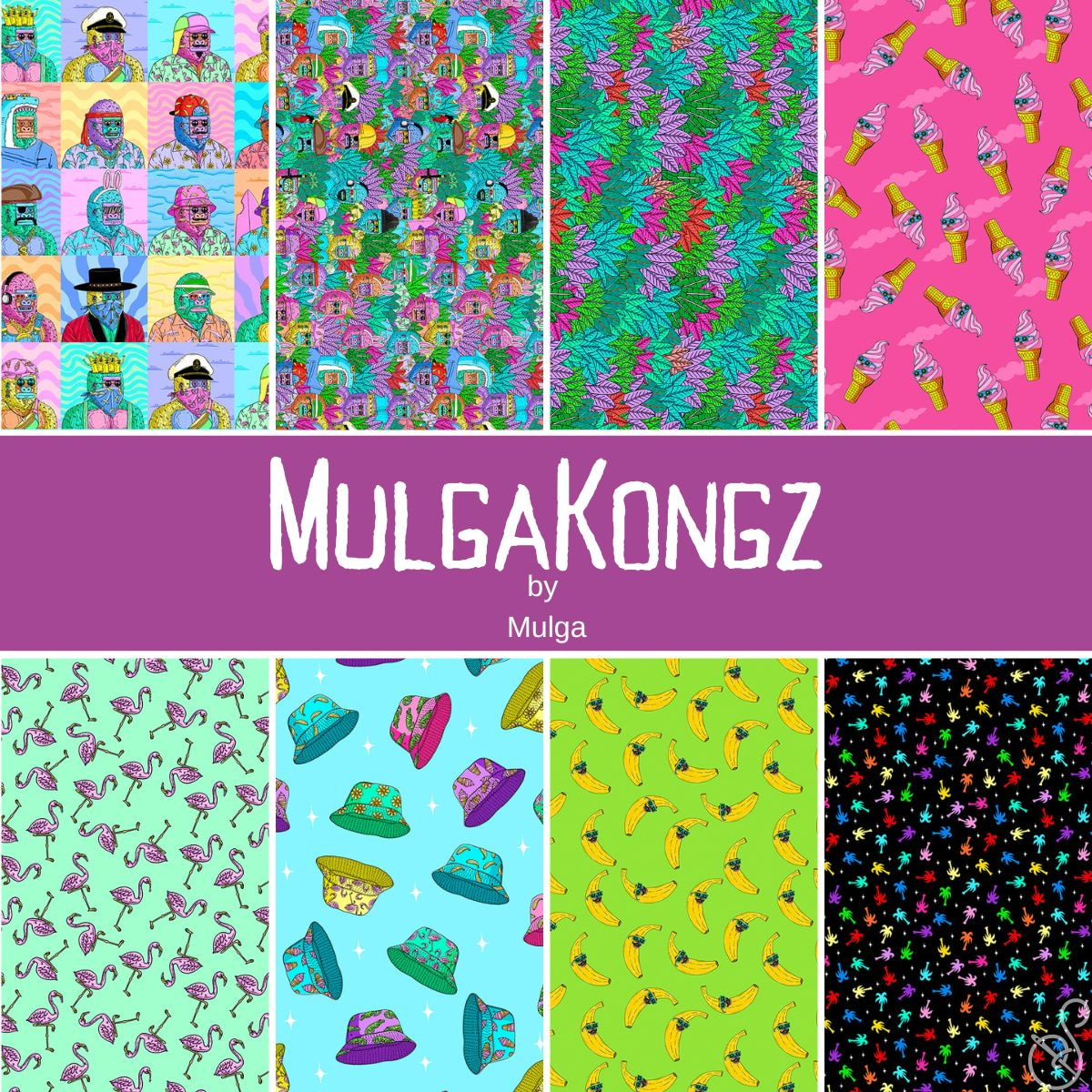 MulgaKongz Fat Quarter Bundle | Mulga | 8 FQs