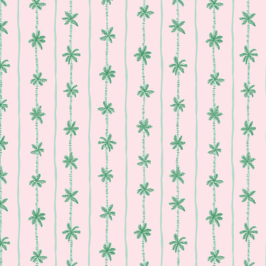 Palm Stripe - Pink