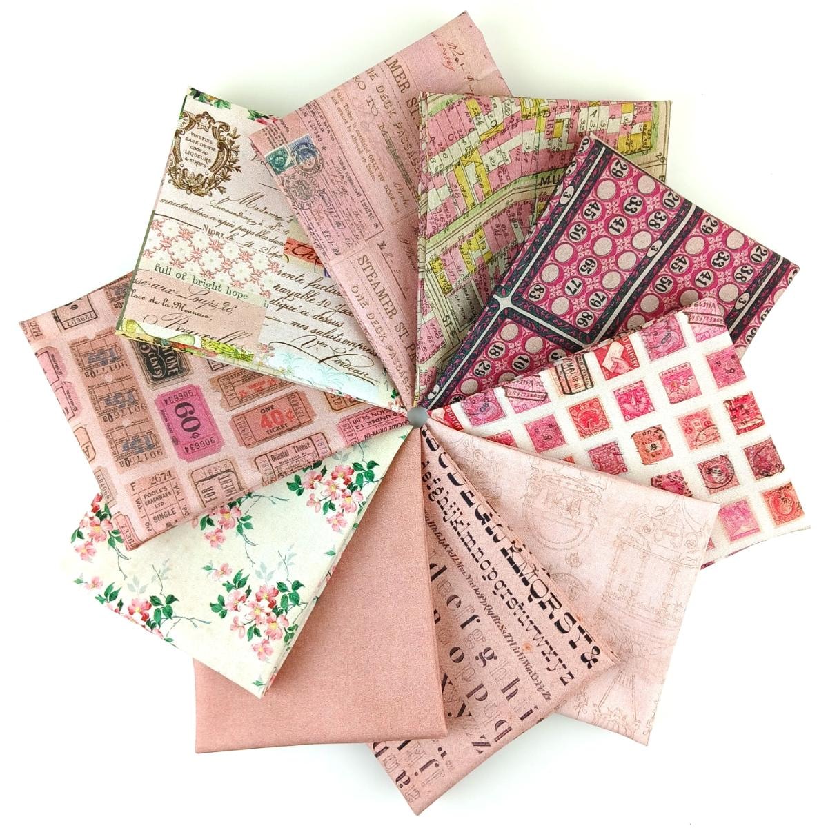 Pink Palette Fat Quarter Bundle | Tim Holtz | 10 FQs